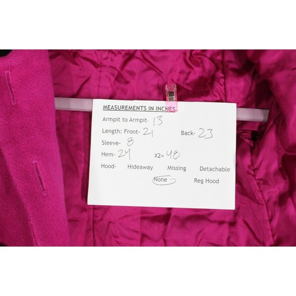 Rothschild Pink Wool Velvet Trim Long Dress Coat Size 4T - Picture 9 of 9